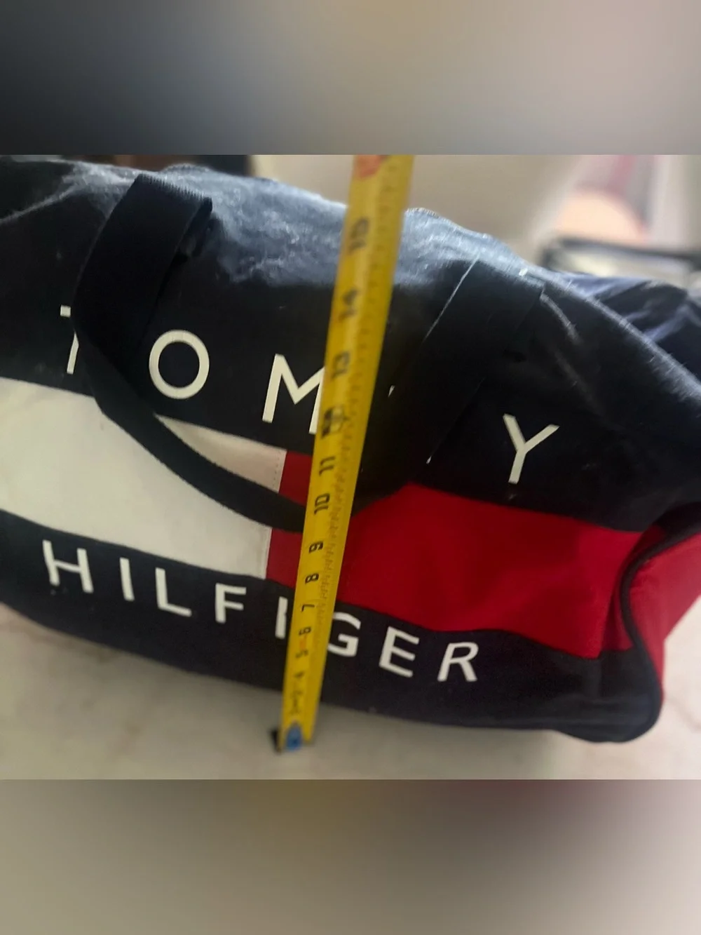Tommy Hilfiger Color Block Red White Blue Duffle Bag Travel Bag Sports Bag